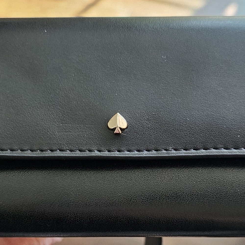 Kate Spade Black Leather Clutch